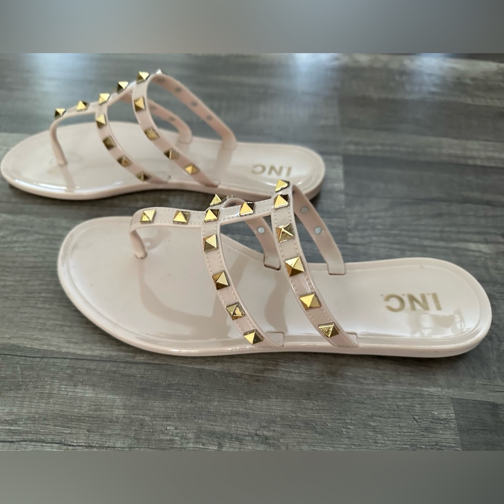 INC studded sandals